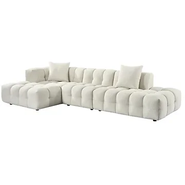 24Seven Hoekbank Maia Zand 312 x 103/166 x 70 cm