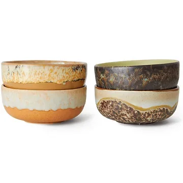 HKliving Tapaskom 70's Ceramics Drift 4 stuks 11 cm