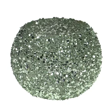 Theelichthouder Strass Bowl Groen 11 x 8.5 cm