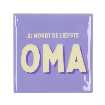 Tegel Liefste Oma Paars 10 x 10 cm