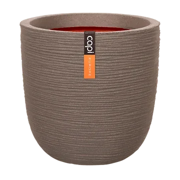 Capi Europe Bloempot Nature Rib Warm Taupe 35 x 34 cm