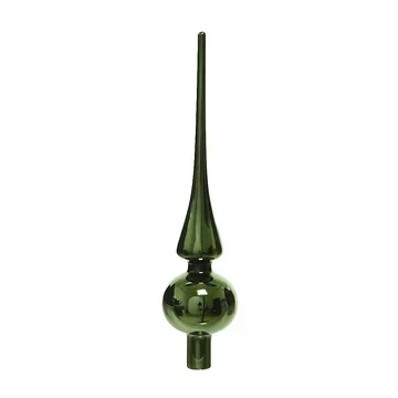 Decoris Piek glas dennengroen glanzend 26 cm