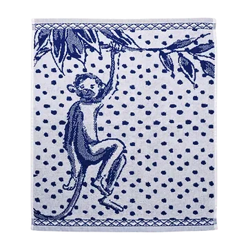Heinen Delfts Blauw Keukendoek Aapjes Stip