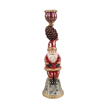 Kandelaar kerstman 30 cm