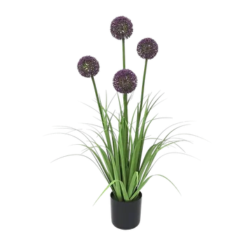 De Bosrand Kunstplant Allium Paars 80 cm