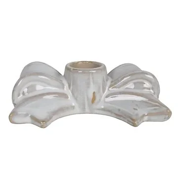 Kandelaar strik white 11.5 x 6.5 x 3.5 cm