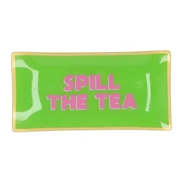 Daan Kromhout Design Bord Rechthoek Spill The Tea 20 x 10 x 2 cm