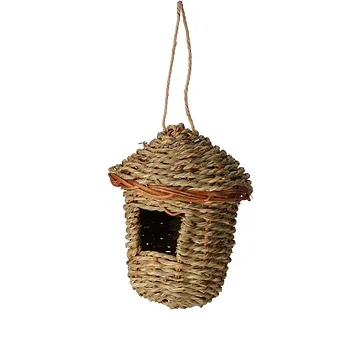 Vogelhuis hangend naturel 13 x 15 cm