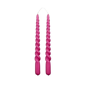 Mica Decorations dinerkaars twist donkerroze 29 cm