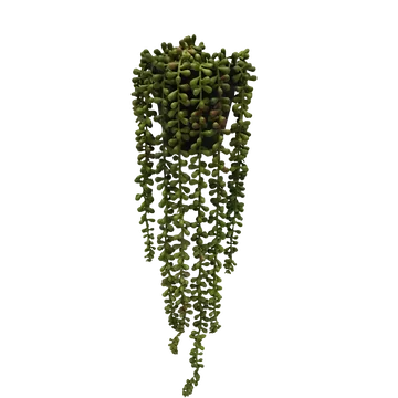 Kunst hangplant Senecio met pot 55 cm