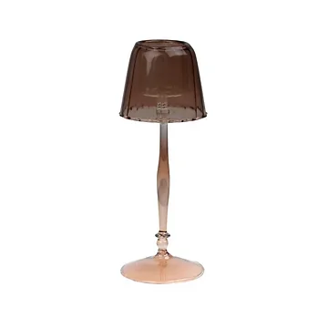 Glazen lamp bruin 9 x 23 cm