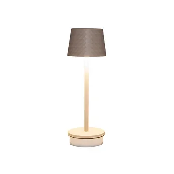 Draadloze Tafellamp mat zand LED dimbaar 22.5 x 8.5 cm