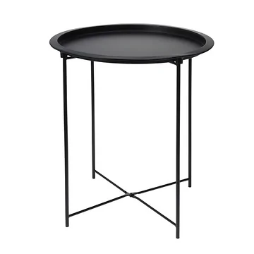 De Bosrand Bijzettafel Rond Zwart 47 x 51 cm