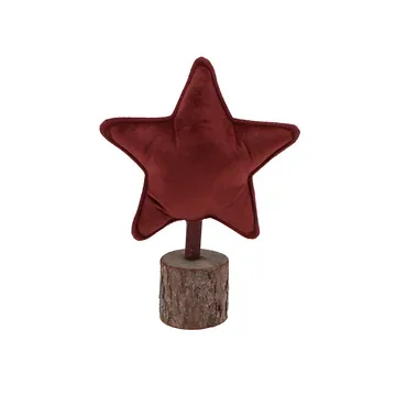 Velours Bordeau Ster op Stam 27 cm