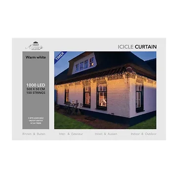 IJspegelverlichting 500 x 50 cm LED Warm Wit 5 aanloopsnoer