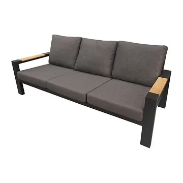 Royal Seasons Bank 3-zits Memphis Zwart 215 x 86 x 77 cm
