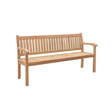 Timber Bank 3-zits Sheffield Naturel 180 x 61 x 92 cm