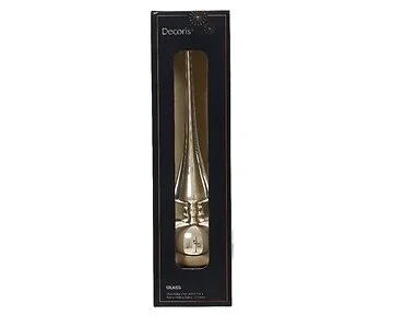 Decoris Piek zilver glanzend glas 26 x 6 cm