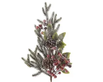 Everlands Kersttak besjes en dennenappels 50 x 13 cm