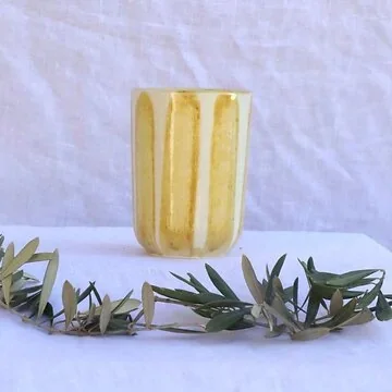 Lenta Living Mok Strepen Amarillo 11 cm