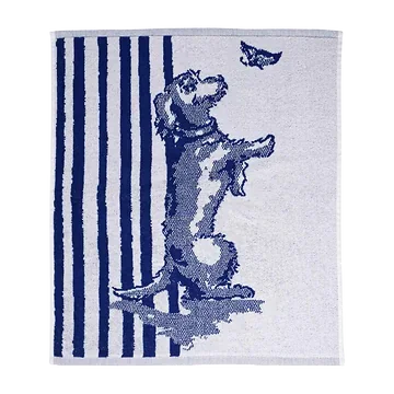 Heinen Delfts Blauw Keukendoek Teckel Nhaan Streep