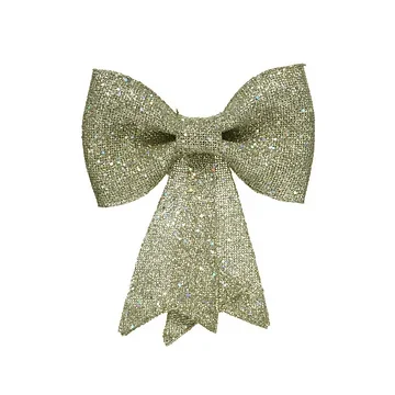 Decoris Strik voor kerstboom licht goud 14 cm
