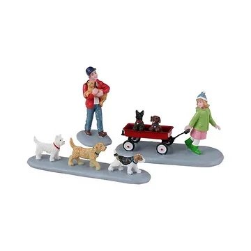 Lemax Puppy Parade set van 3