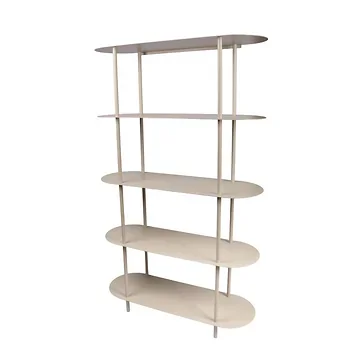 De Bosrand Wandrek Metaal 5-laags Wit 90 x 31 x 150 cm