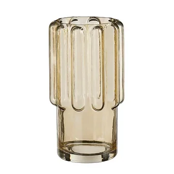 Mica Decorations Vaas Russell Glas Bruin 27 x 14 cm
