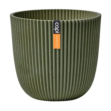Capi Europe Bloempot Groove Kunstgras Groen 29.5 x 27 cm