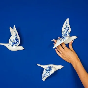 Heinen Delfts Blauw Wandvogel Delfts blauw 3