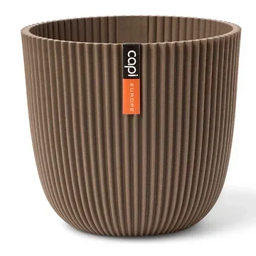 Capi Europe Bloempot Groove Warm Taupe 16.5 x 15 cm