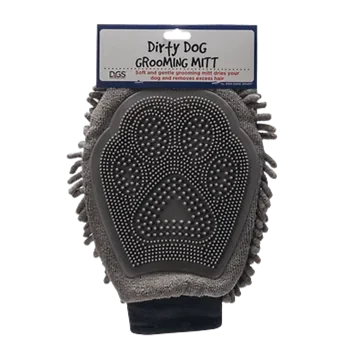 Beeztees Hond Dirty Dog Grooming Handschoen Grijs 25 x 18 x 2 cm