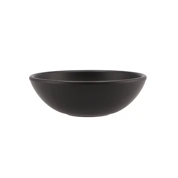 Vinci Mat Zwart Schaal Laag Bol 20 cm
