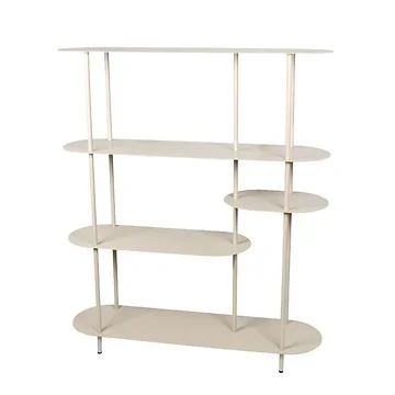 De Bosrand Wandrek Metaal 5-planks Wit 118 x 31 x 139 cm