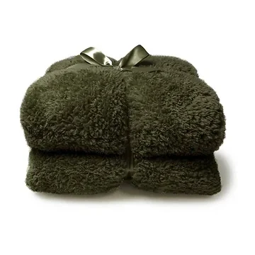 Unique Living Teddy Plaid Winter Green 150 x 200