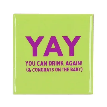 Tegel Yay You Can Drink Again Groen 10 x 10 cm
