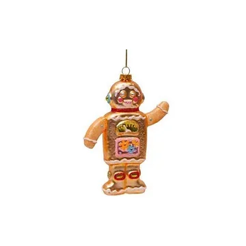 Vondels Kersthanger peperkoek robot 11 cm