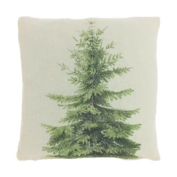 Unique Living kerstkussen Spar wit 45 x 45 cm