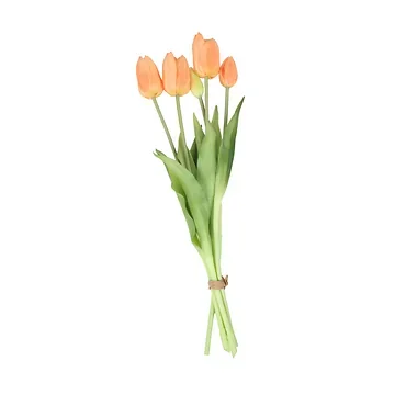 Tulp zijde bundel oranje 5 stuks 40 cm