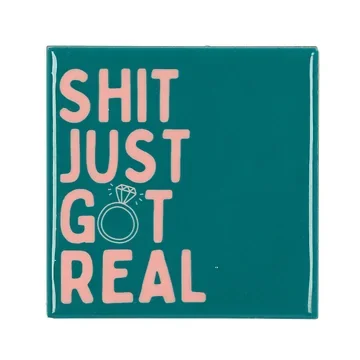 Tegel Shit Just Got Real Groen 10 x 10 cm