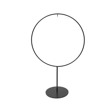 Ornament standaard cirkel zwart 27 x 41 cm