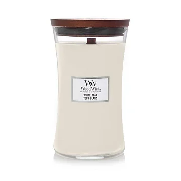 WoodWick White Teak Large Candle