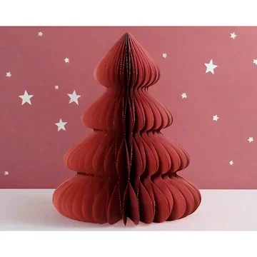 Decoris Papieren kerstboom rood 60 x 48 cm