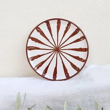 Lenta Living Dinerbord Granada Streep Marron 28 cm