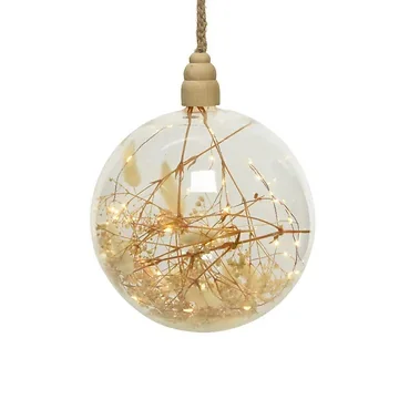 Verlichte Kerstbal Micro LED Glas Transparant ø 10 cm
