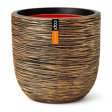 Capi Europe Bloempot Nature Rib Zwart Goud 43 x 41 cm