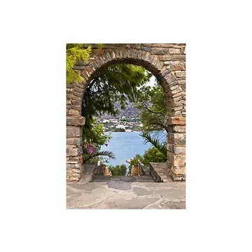 Tuinposter XL Mediterraanse Doorkijk 117 x 163 cm