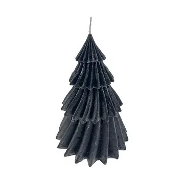 Home Society Kerstboomkaars Windy L Zwart 17 cm