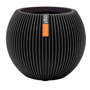Capi Europe Bloempot Groove Zwart 18 x 15 cm